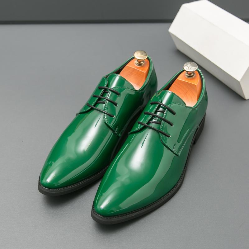 Модные туфли дерби мужские туфли из искусственной кожи на низком каблуке с острым носком для банкета парикмахерские повседневные мужские туфли большие размеры 38-46