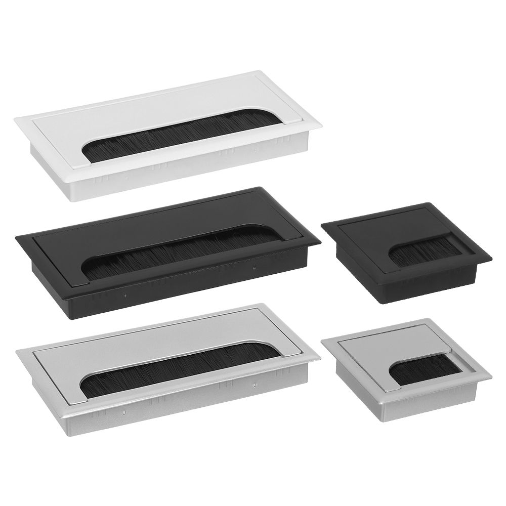 Rectangle Grommet Hole Cover Outlet Port Wire Box Desk Cable Box Wire Cable Holder Wire Hole Cover