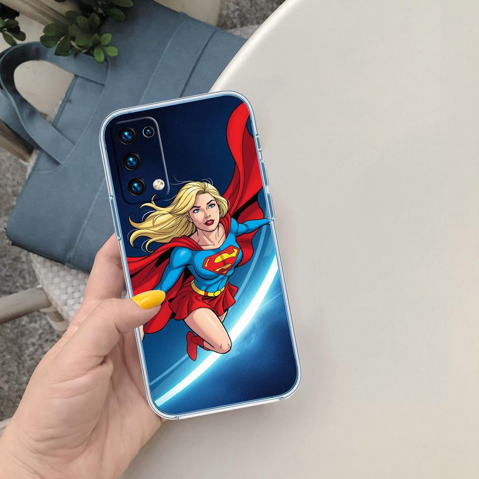 PP60 Прозрачный чехол для телефона Supergirl для Motorola Moto G40 G04 G05 One Ace Action Fusion + Plus Hyper Macro Vision Zoom