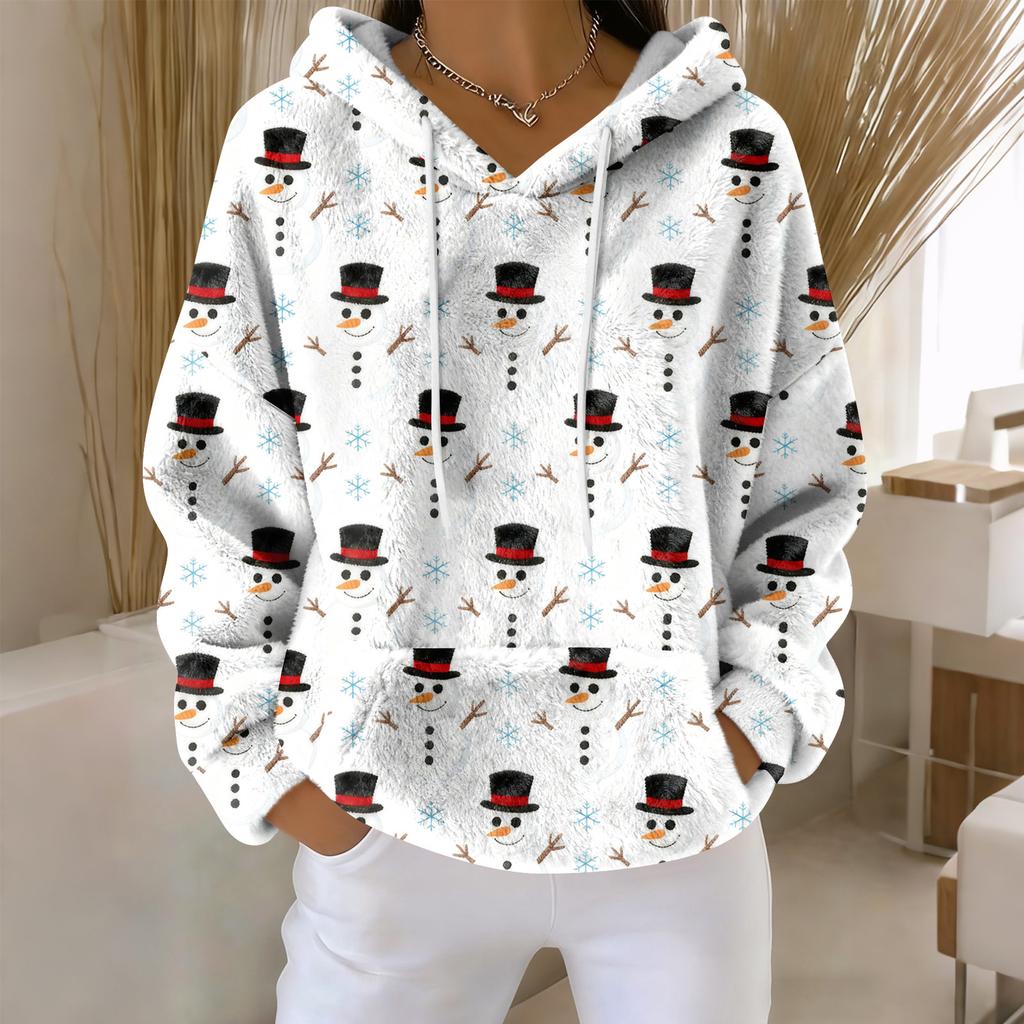 Толстовки для женщин оверсайз зимние плюшевые милые свитшоты пуловер модная осенне-зимняя одежда