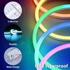 RGB LED Neon Strip Light Bluetooth Control Party Decoration Lamp IP67 Waterproof Lexible Ribbon Rope Light