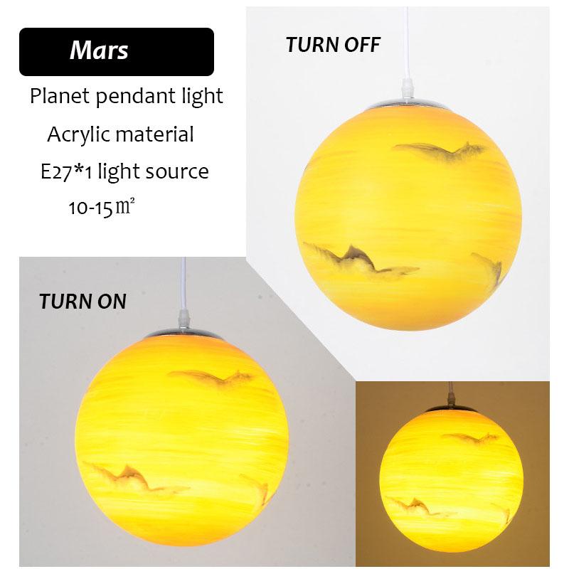Сферический светильник в стиле минимализма «Планета» в скандинавском стиле, подвесное освещение для выставок в вестибюле, светодиодный подвесной светильник для кафе и ресторанов, декор для дома
