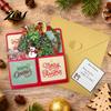 Exquisite 3D Holiday Gift Tags Pop Up Christmas Card with Envelope And Note Card, Merry Handwritten Blessing Cards for Greeting New Year, Xmas