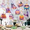 Halloween Spiral Hanging Tag Festive Atmosphere Decoration Realistic Patterns Spiral Tags Home Party Decoration