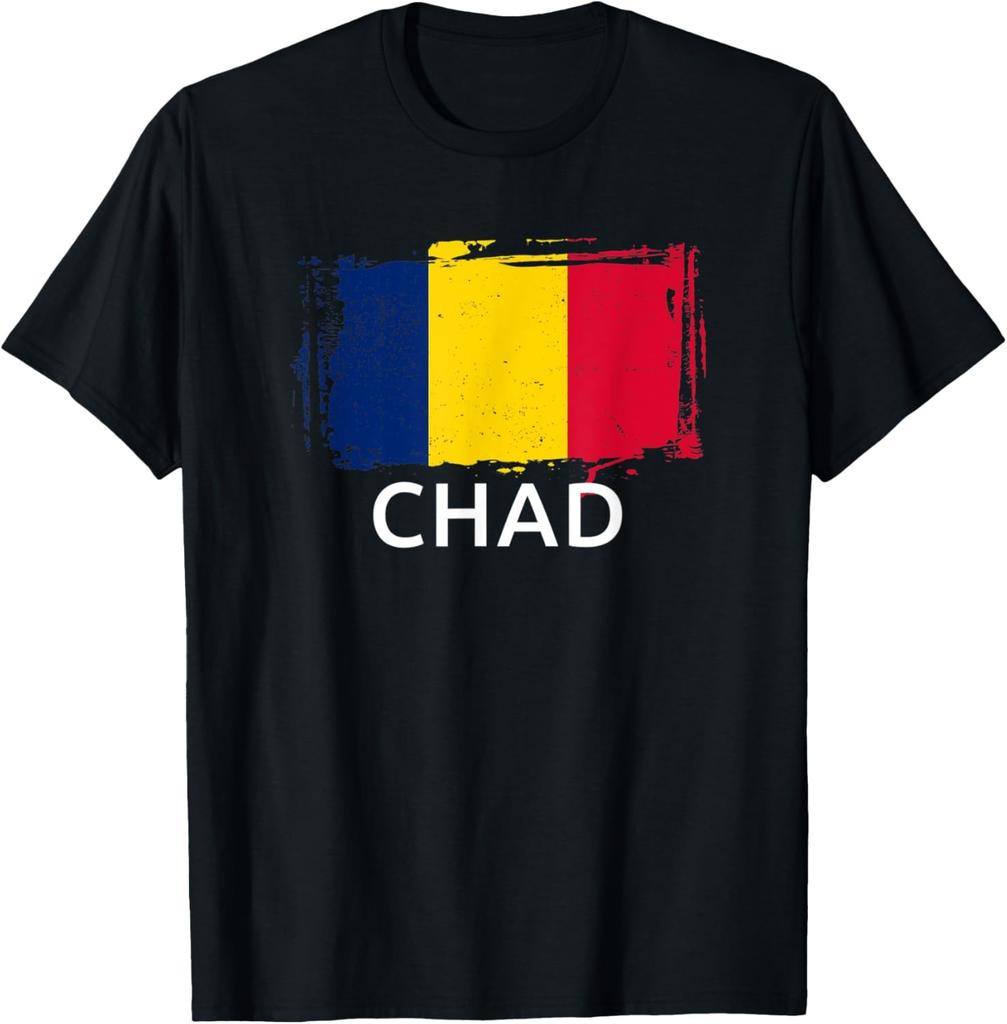 Republic of Chad Flag Africa Country Pride Novelty Graphic T-Shirt