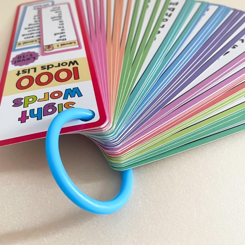 Language Flashcards Sight Words Flash Cards Learning Tool High Frequency Word Educational Toy for Reading Fluency