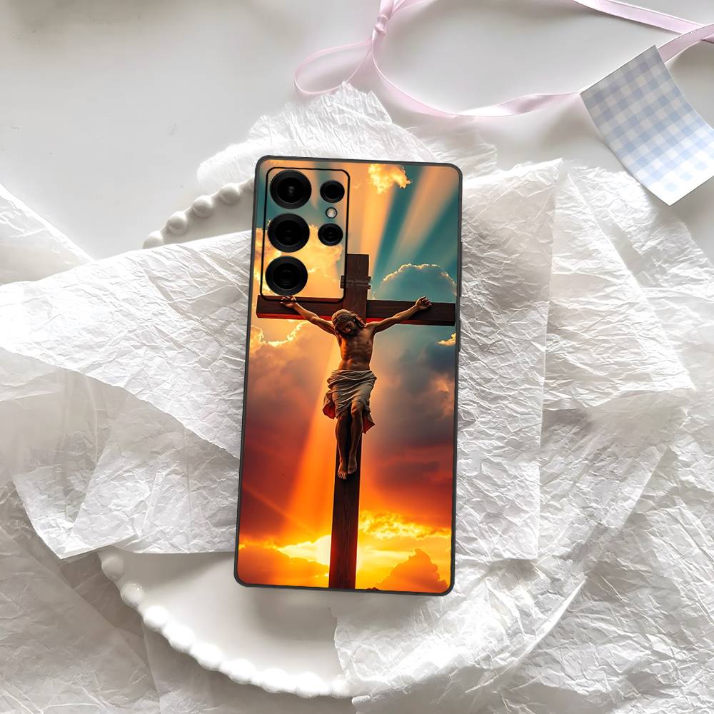Христианский Крест Иисуса Чехол для Телефона Для Samsung S 24 Fe 25 Ultra Plus 20 Lite 21 30 22 23 24 22 Ultra 5G Fundas