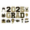 2025 Graduation Car Magnets Congrats Grad Magnetic Stickers Set Graduation Party Decor Magnets for Cars Fridge Garage Mailbox