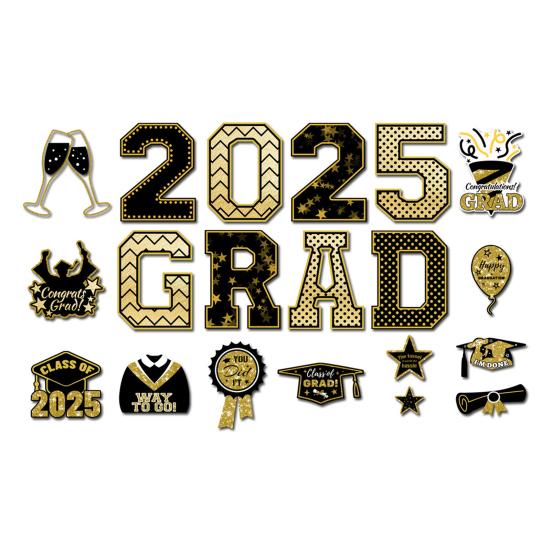 2025 Graduation Car Magnets Congrats Grad Magnetic Stickers Set Graduation Party Decor Magnets for Cars Fridge Garage Mailbox