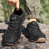 Leather Hiking Shoes Men Lace-Up Wear-resistant Outdoor Sports Men Shoes Mens Climbing Trekking Hunting Men Casual Sneakers