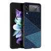 Жесткий чехол для телефона из ПК с кожаным рисунком для Samsung Galaxy Z Flip 7 6 5 4 Черная крышка для Galaxy Z Flip 3 Складной чехол Shell