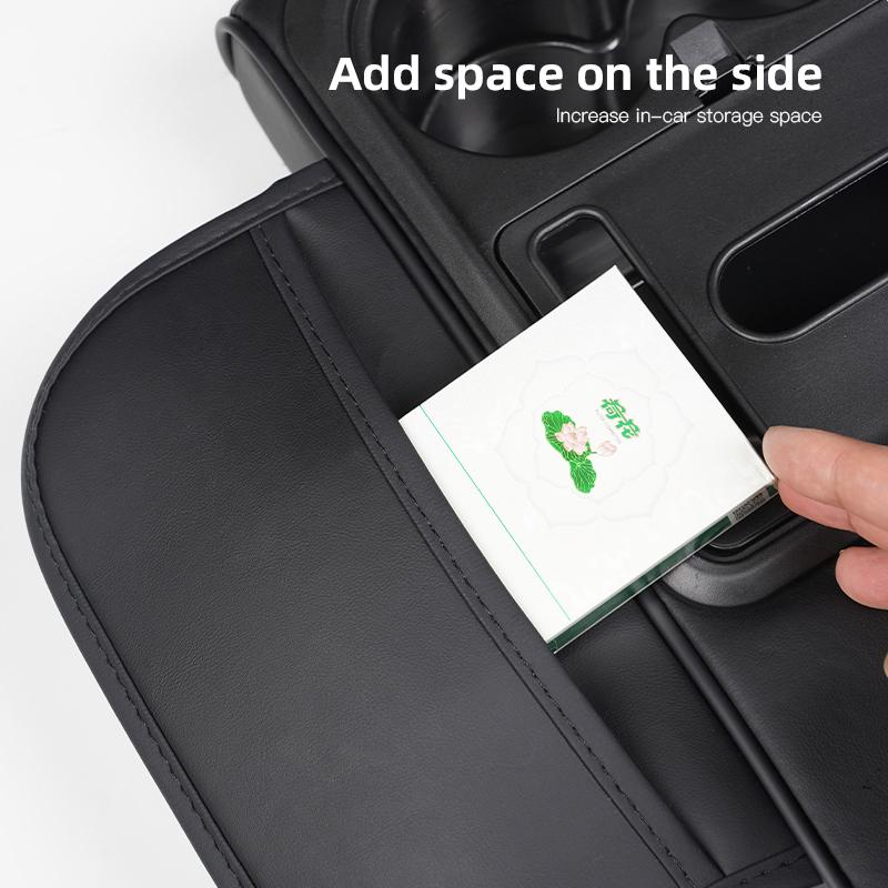 ALJ1 Car Armrest Box Leather Pad Auto Armrest Mat High Quality Auto Accessorie For Tesla SpaceX Model 3 Y S X Cybertruck CoilHighland