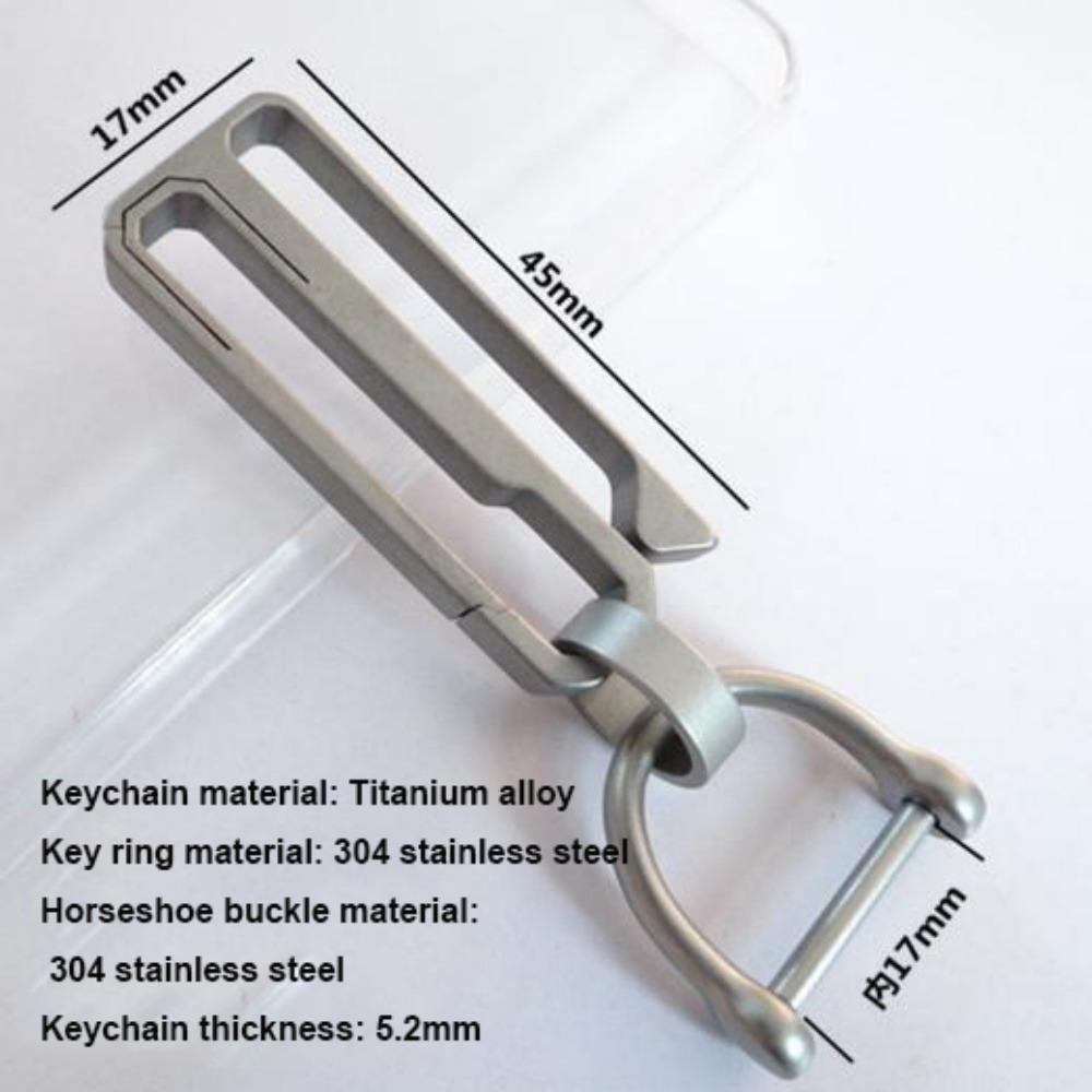Lightweight Titanium Alloy Key Ring Quick Draw Multifunction Outdoor Belt Clip Keychain Grey Hanging Webbing Buckle