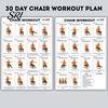 Therapy Room Exercise Poster 2Pcs Tai Chi Chair Exercises for Seniors and Beginners 10x8 Inch Frameless Fitness Senior Mobility Schedule with