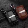 AFV1 Car Key Bag Leather Wallets Housekeeper Covers Zipper Bag For Jeep Grand Cherokee Wrangler JK Gladiator Compass Renegade Patriot