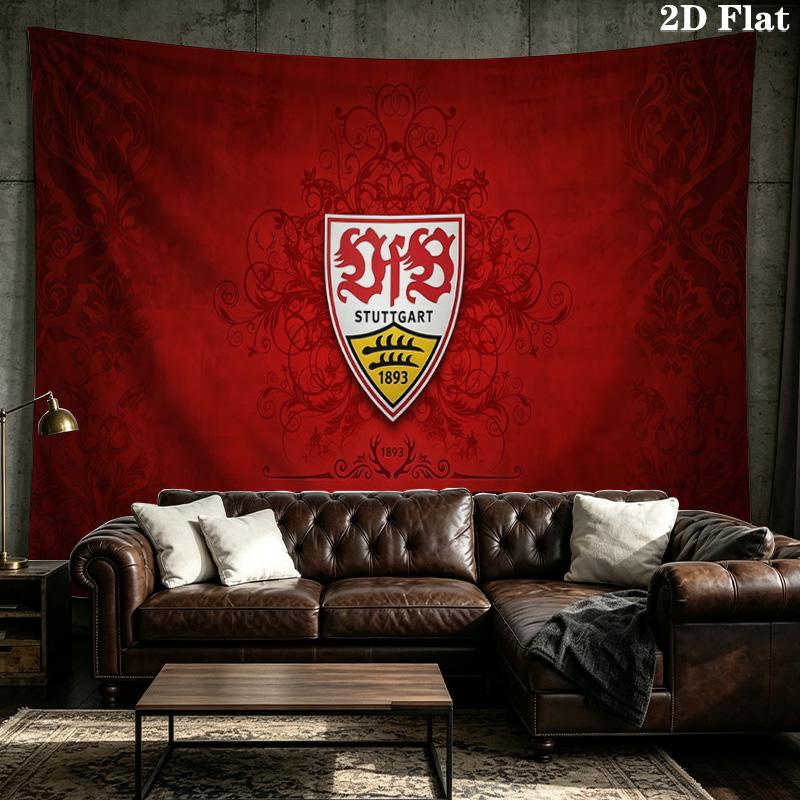 Custom Name VfB Stuttgart Printed Tapestry – Wall Hanging for Bedrooms, Dorms, and Home Decor