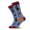 Halloween Mid Tube Fashion Socks Cartoon Pumpkin Ghost Jacquard Socks Halloween Holiday Gift Socks Large Size