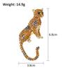 Женщины Мужчины Кристалл Леопард Брошь Булавка Стразы Гепард Броши Украшения Для Вечеринки