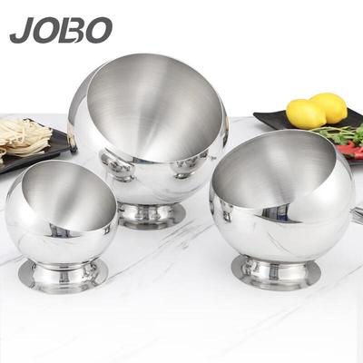 JOBO Наклонная миска для соусов из нержавеющей стали с подставкой