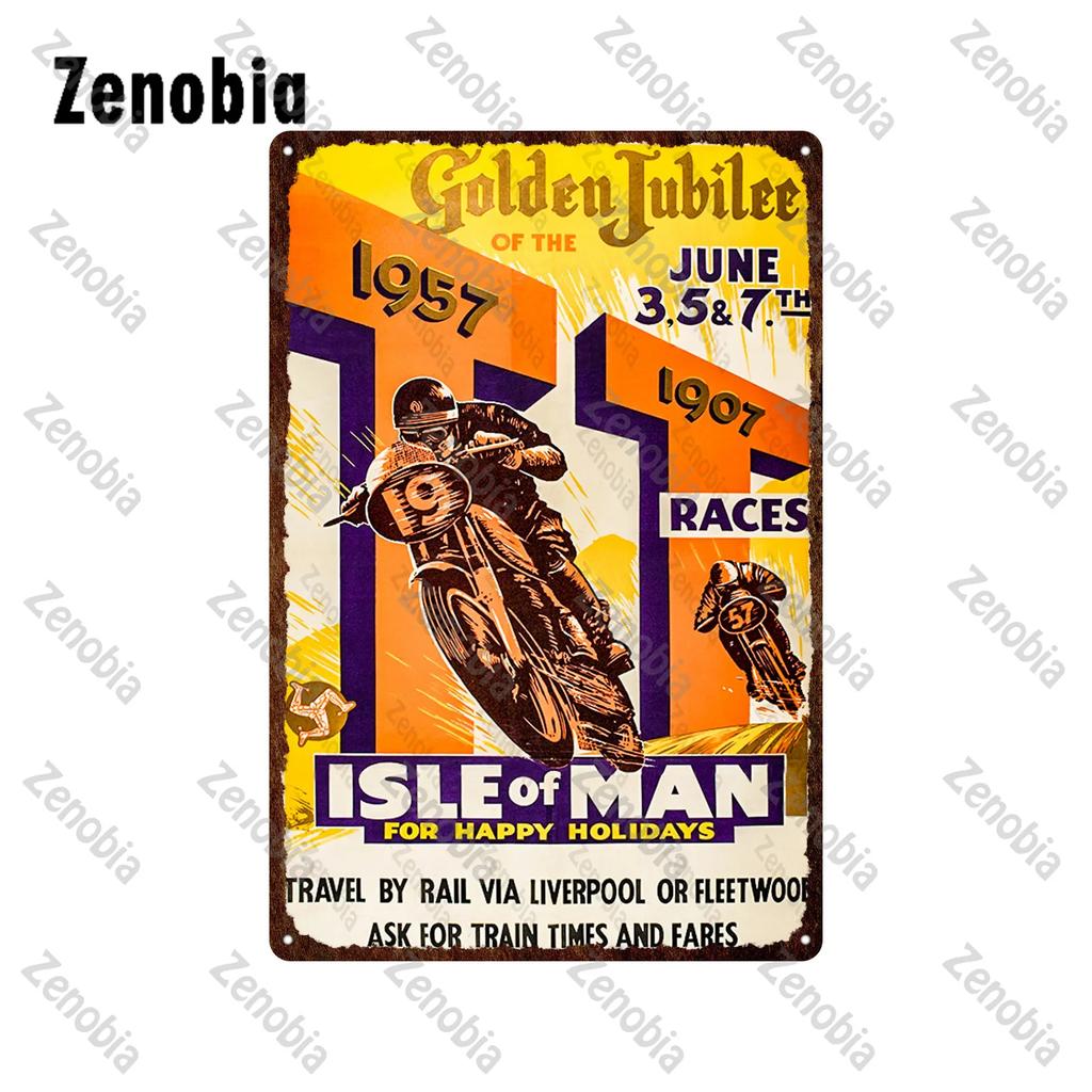 Motorcycles Metal Signs Tin Sign Ace Cafe London Road Race Wall Stickers Isle of Man TT Garage Bar Pub Home Wall Decoration
