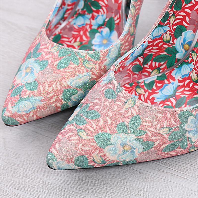 Женские милые туфли на высоком каблуке 11 см, модные туфли с цветочным принтом и острым носком, туфли-лодочки на шпильках, женские туфли в стиле граффити зеленого цвета для свадебной вечеринки