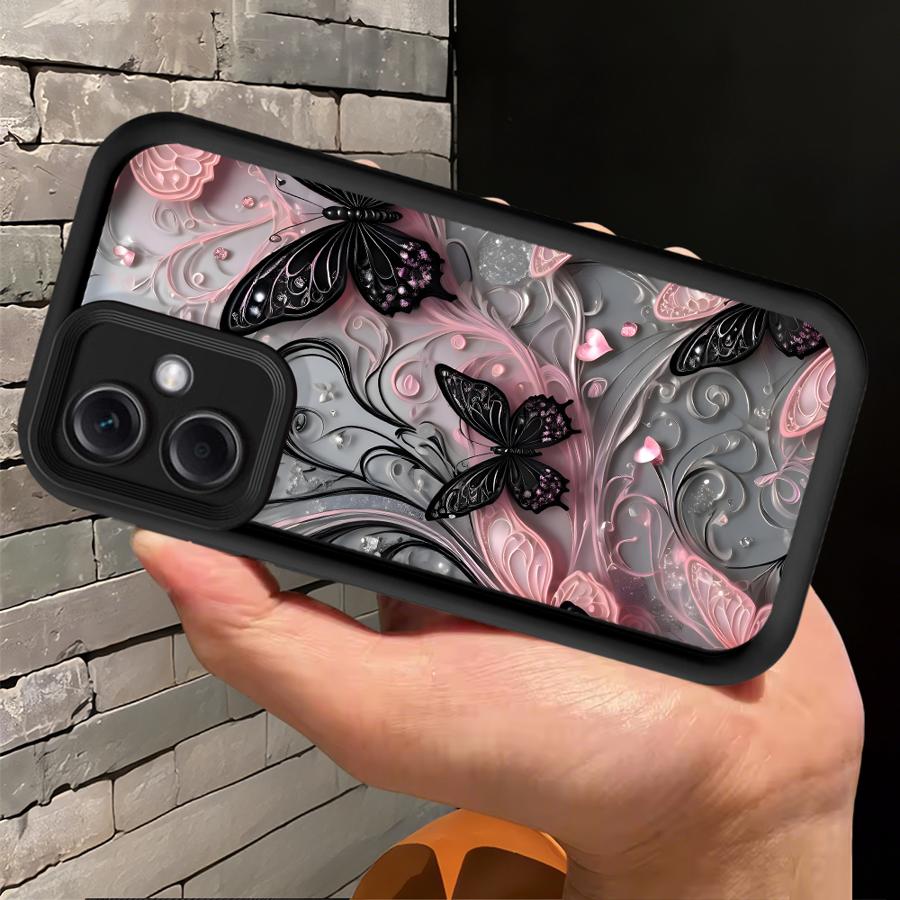 Black Butterfly Pattern Phone Cover Case for Xiaomi Poco F8 C61 X3 NFC C51 X3 Pro C50