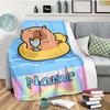 Capibala Swimming Style Customize Your Name Blanket Warm Comfortable And Soft Blankets Are Suitable For Home Chairs Office Sofas Sofas Office Camping