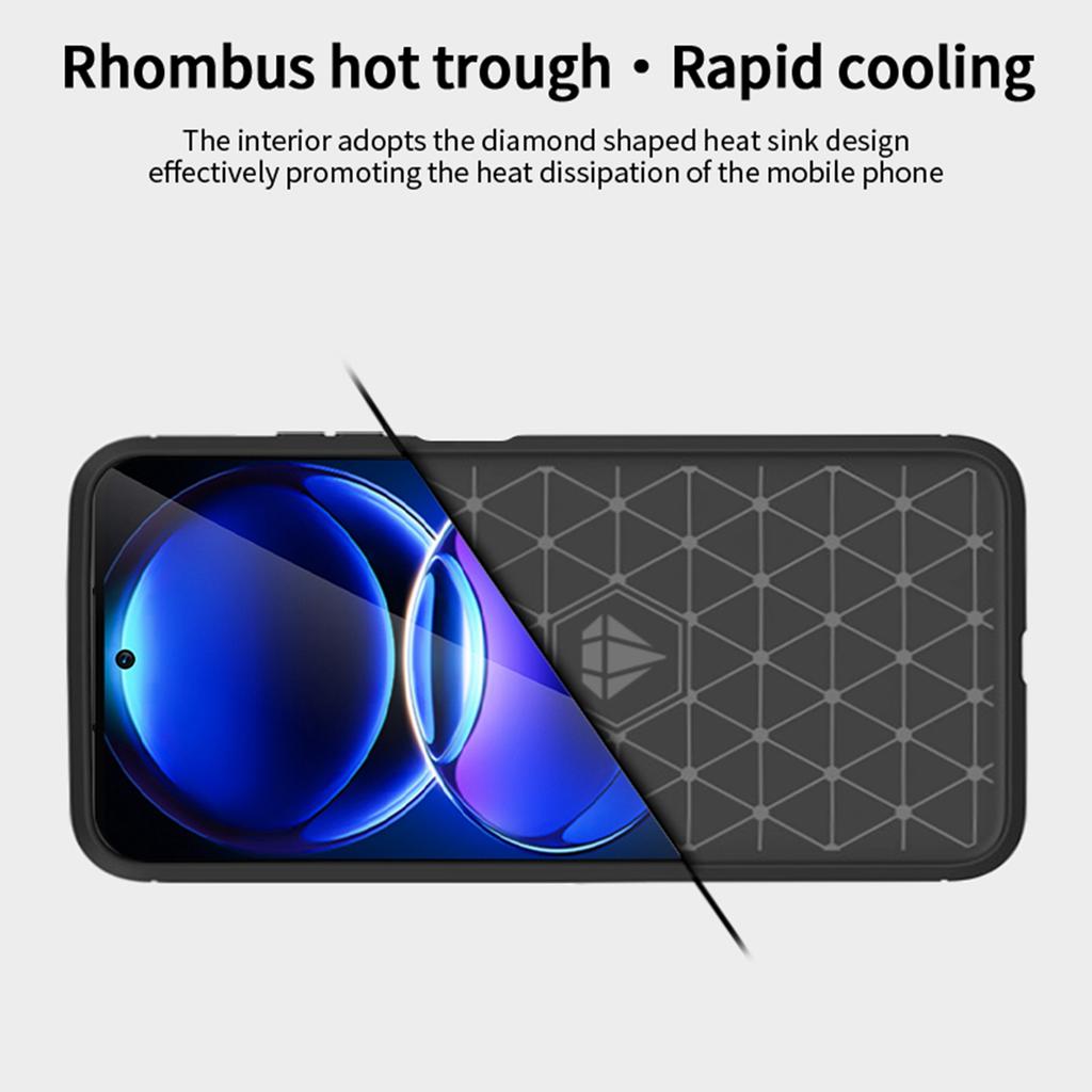 MOFI JK TPU Series-1 for Xiaomi Redmi Note 12 5G (Global)/(India)/(China)/Poco X5 5G Carbon Fiber Brushed Phone Case Soft TPU Phone Back Cover