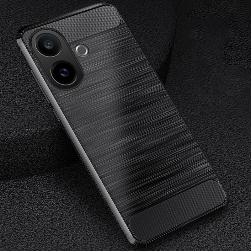For Vivo V60 Lite case Phone Cover Brushed Texture Soft TPU Silicone PU Leather Back Cover For Vivo V60 Lite Phone casing