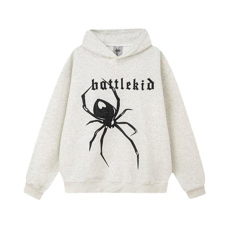 Winter American Hip Hop Spider Print Hoodie Loose Couple Streetwear