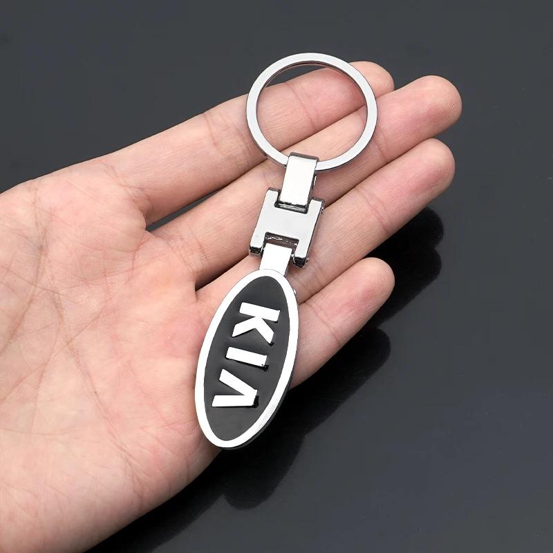Брелок для ключей автомобиля KIA Значок Автомобиля Металлический Брелок Для Kia Sportage Carnival Seltos Sorento Rio Borrego Ceed Forte K3 K4 K5 K7 K9 EV3 EV6 gbnkr30
