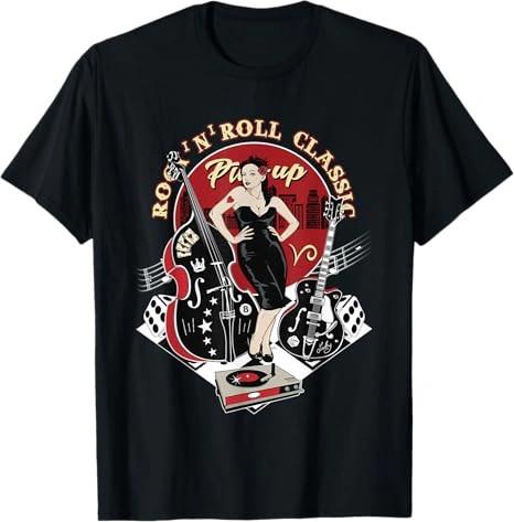 1950s Rockabilly Shirt, Retro Sock Hop Dance Graphic Tee