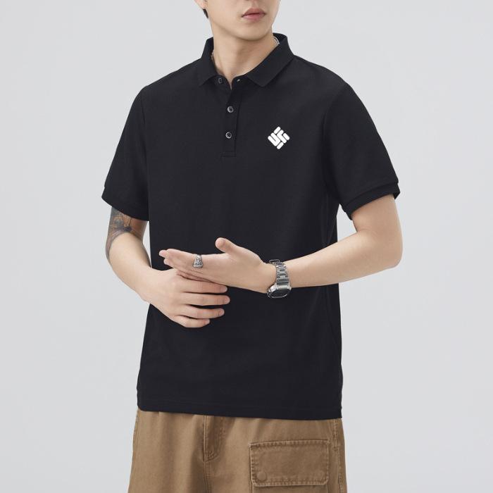 Летняя тонкая трехмерная футболка-поло с коротким рукавом с силиконовым принтом, мужская футболка-топ