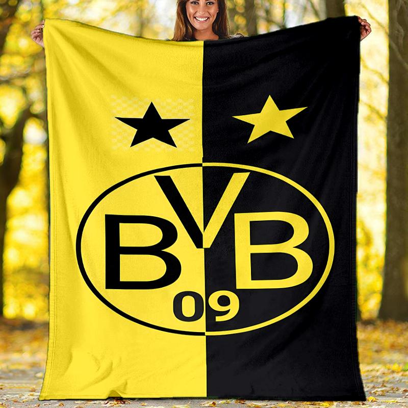 Borussia Dortmund printed throw blanket—soft,warm;versatile blanket for all seasons—perfect as &air-conditioning throw,nap blanket