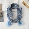 Square Cotton Linen Square Scarf Pastoral Style Scarf Hair Band Headband Floral Kerchief  Women