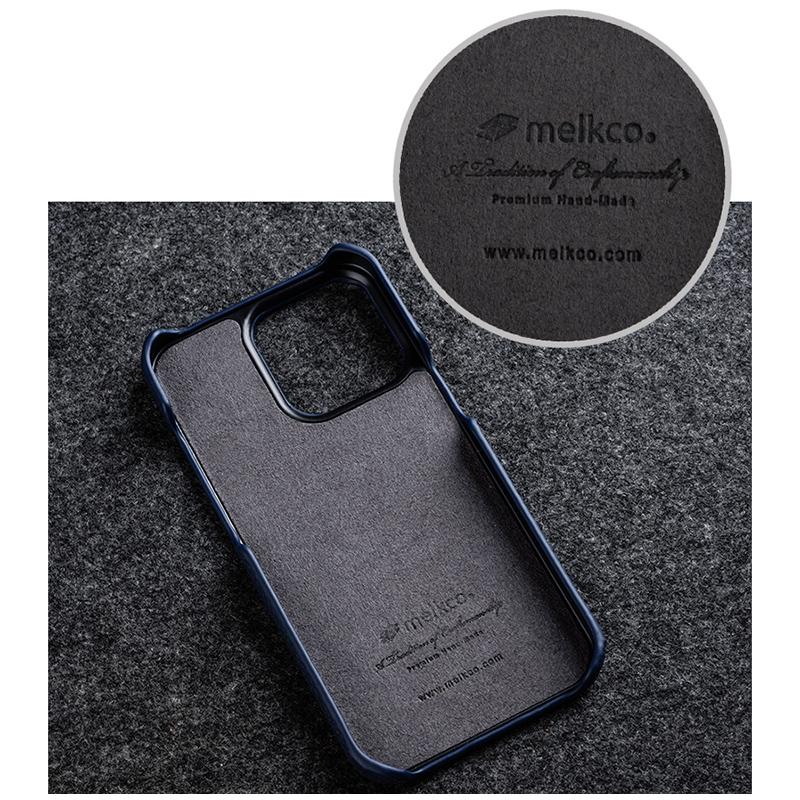 MELKCO Защитный чехол для iPhone 13 mini 5,4 дюйма с покрытием из натуральной коровьей кожи, ПК-чехол для телефона