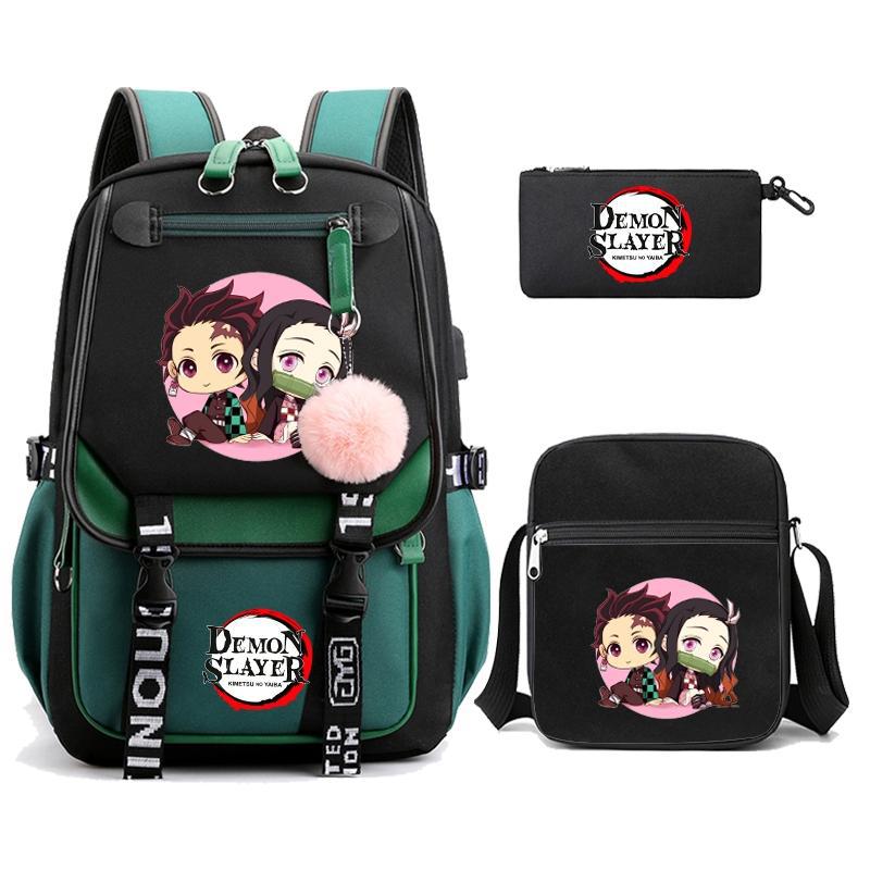Ghost Extermination Surrounding Animation Backpack Campus Trend Primary And Secondary School Students Schoolbag Pencil Bag Shoulder Bag