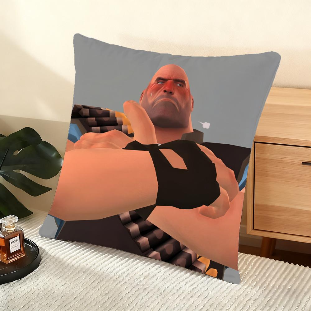 T-Team F-Fortress 2 Чехол для подушки-подушки Мягкий коротковорсовый чехол для подушки Гладкая уютная текстура Эстетичный чехол для подушки Домашний декор