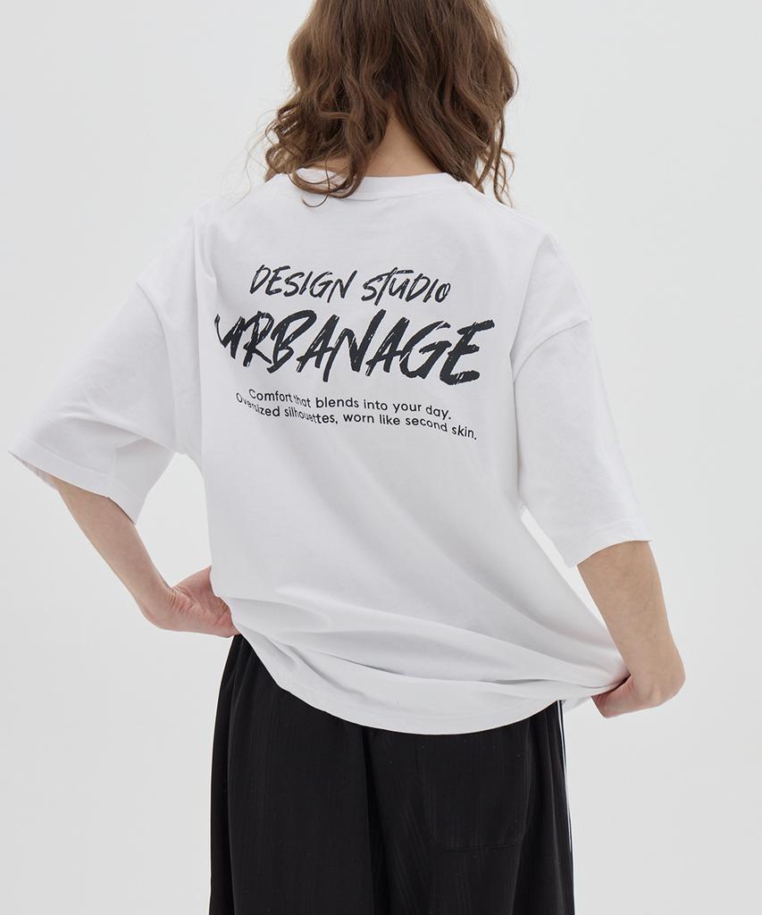 URBANAGE Design Studio Logo Oversized Short Sleeve_White