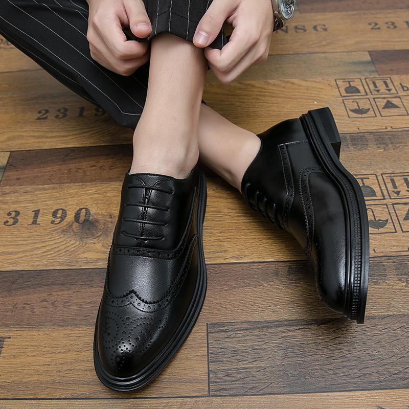 Модные туфли для мужчин на шнуровке, деловые туфли, броги, кожаные оксфорды, обувь для отдыха на природе, обувь для мальчиков, свадебная обувь для мужчин