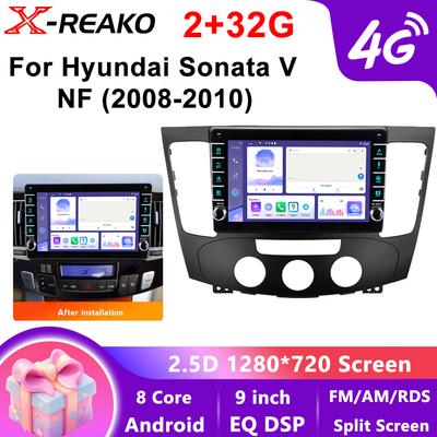 Автомобильное радио для Hyundai Sonata NF 2008-2010 Навигация GPS IPS Экран Android Auto Stereo Wifi+4G 8Core Carplay Мультимедиа Видео Плеер