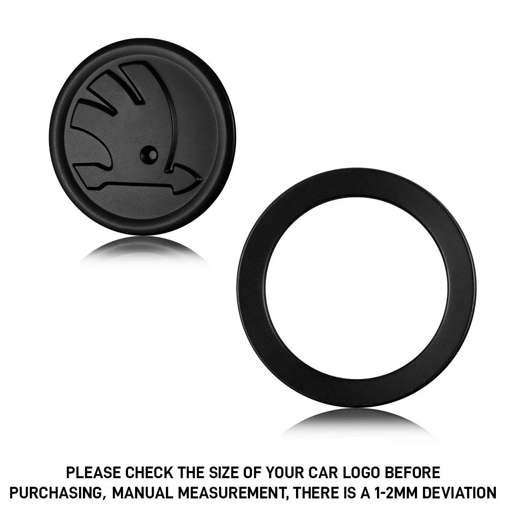 Car Sticker 47mm Car Interior Steering Wheel Sticker Decorative Accessories For Skoda Superb Octavia Rapid Kodiaq Kamiq Karoq Fa