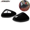 2pcs Black For Volkswagen For VW Polo Mk6 AW GTI 2018- ABS Car Side Rear View Mirror Cover Replacement Caps Shell