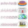 Sugar Fondant Cutters Grass Fire Water Icicles Set of 4