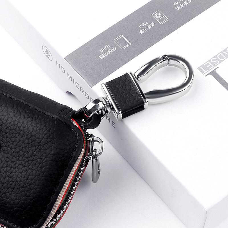 PU Leather KeyChain Key Bag Storage Wallet Auto Badge Protective Case For Honda Mugen Typer ACCORD Airwave Avancier Civic FIT