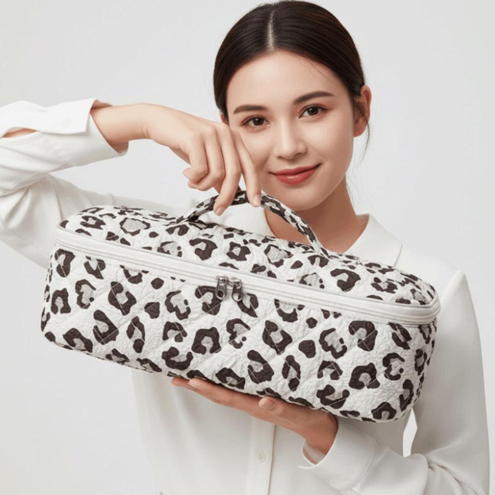 Handbag Blow Dryer Pouch Quilted Cotton Styling Tool Case Curling Iron Organizer Fashion Women