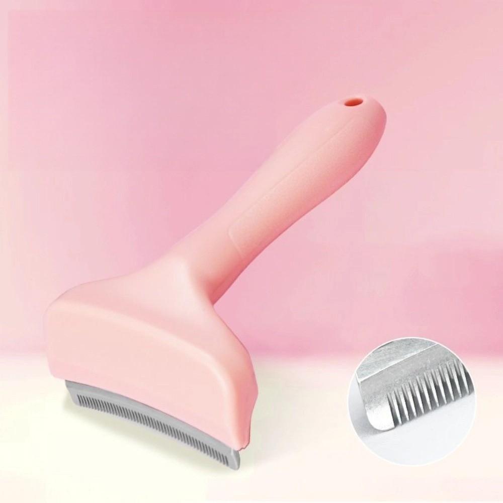 Нержавеющая Сталь Зубья Кошка Распутывающая Щетка Изогнутая Головка Эргономичная Ручка Собака Расчесывающая Расческа Анти-Колтун Питомцы Уход Товары