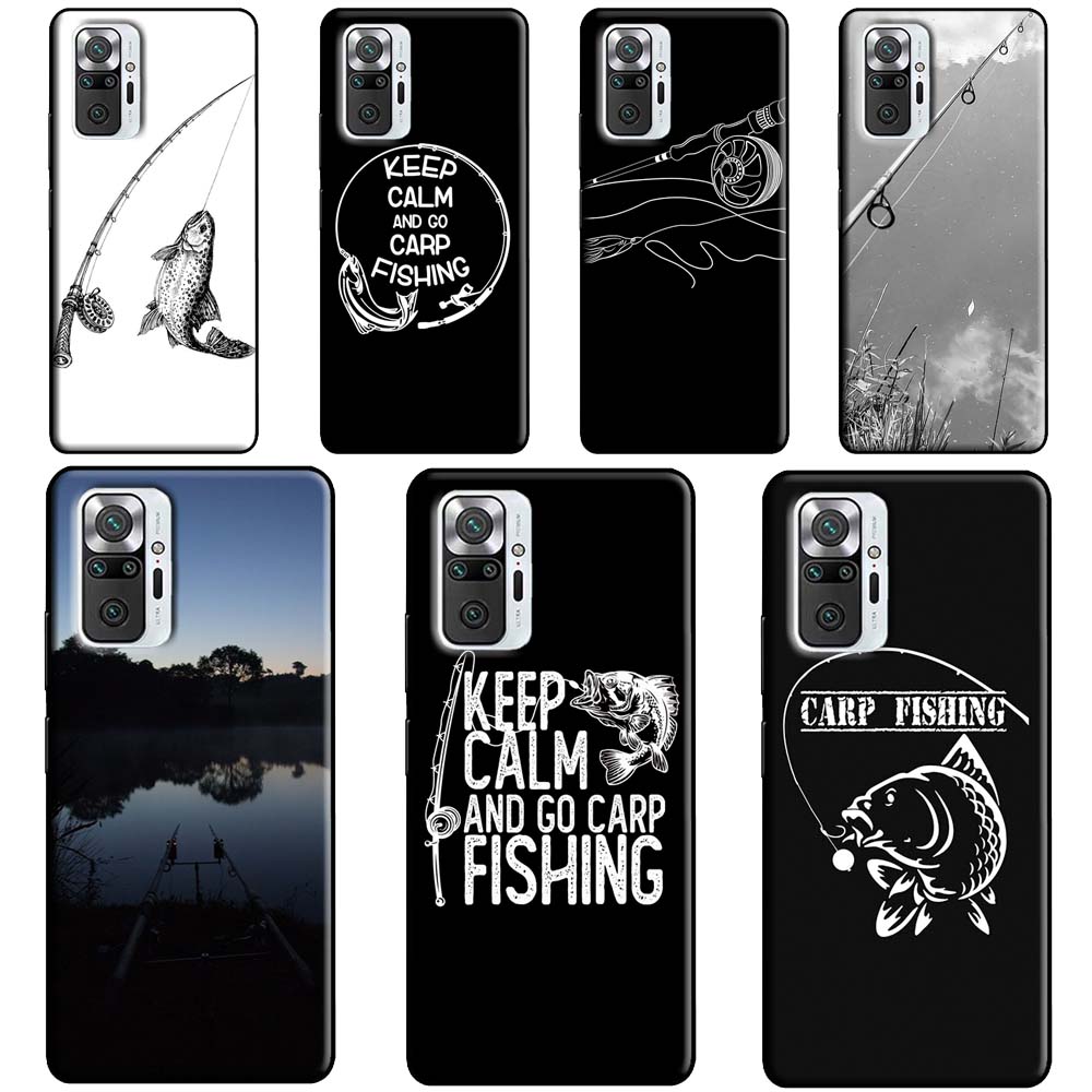 Carp Fish Fishing Rod Case For Xiaomi Redmi Note 12 Pro 11 8 9 10 Pro 9S 10S 11S 12S Redmi 12C 10C 9C 10A Cover
