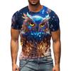 Повседневный комфортный топ Модный с принтом Короткий рукав Круглый вырез Футболки Мужские