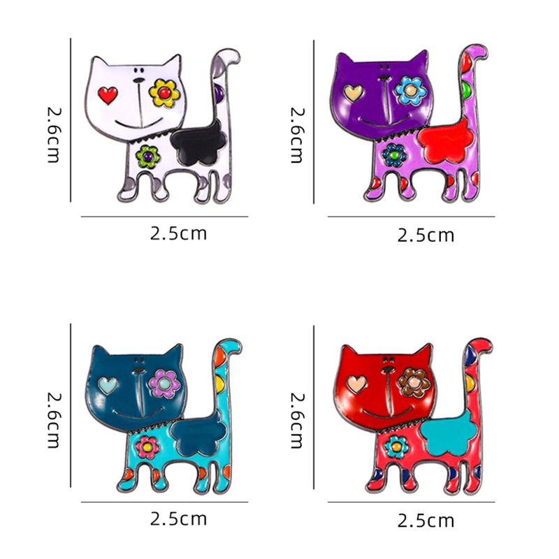 Очаровательная брошь на булавке с мультяшным котом, милые вещи, женские милые ювелирные изделия унисекс, повседневные броши с животными для женской одежды